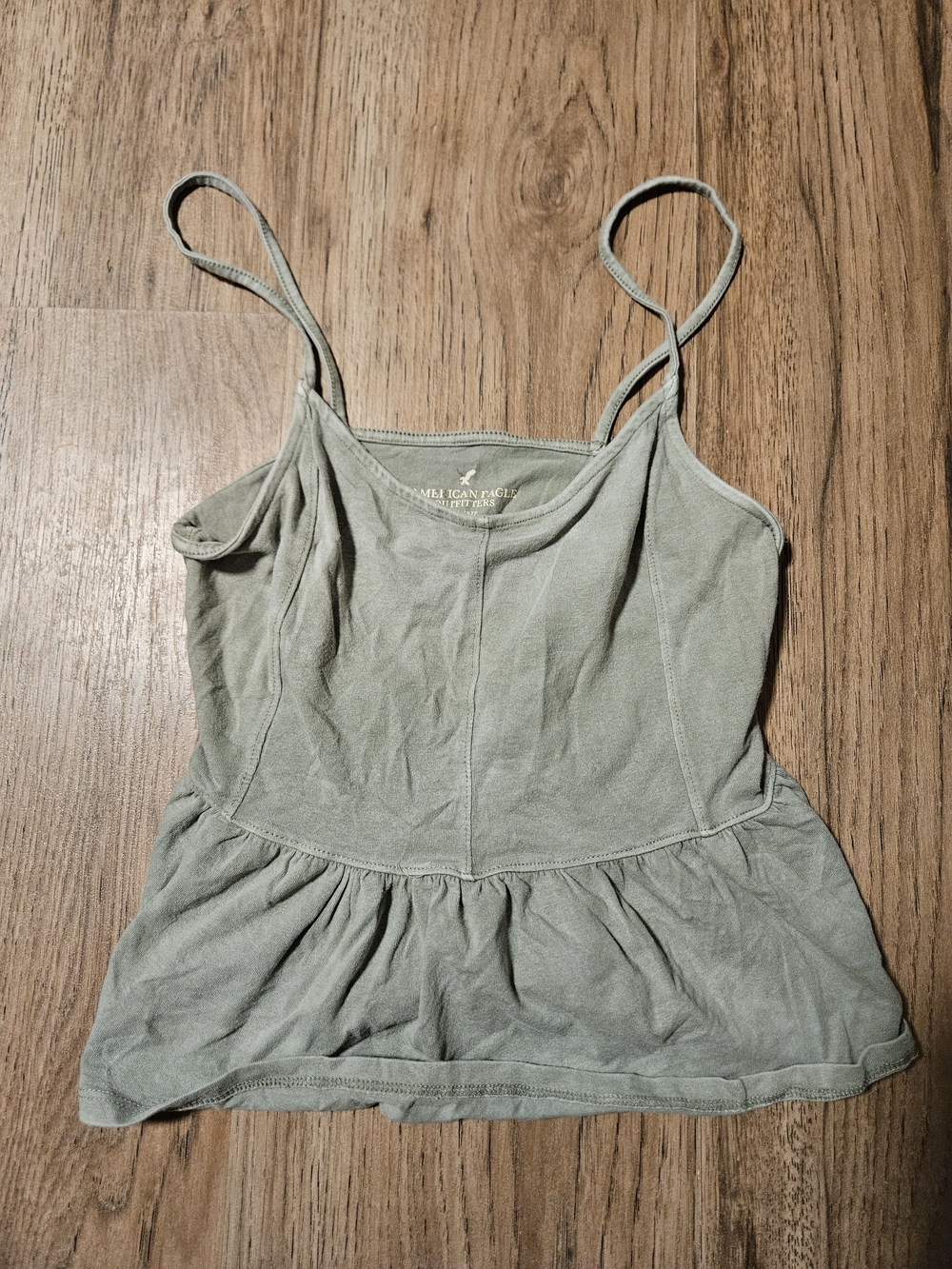 American Eagle Outfitters Sage Green Peplum Cami